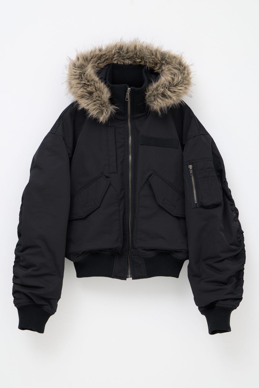 BIG POCKET 2WAY MA-1 BLK FREE