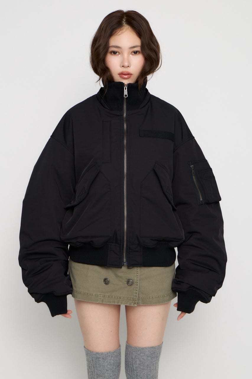 BIG POCKET 2WAY MA-1 BLK FREE