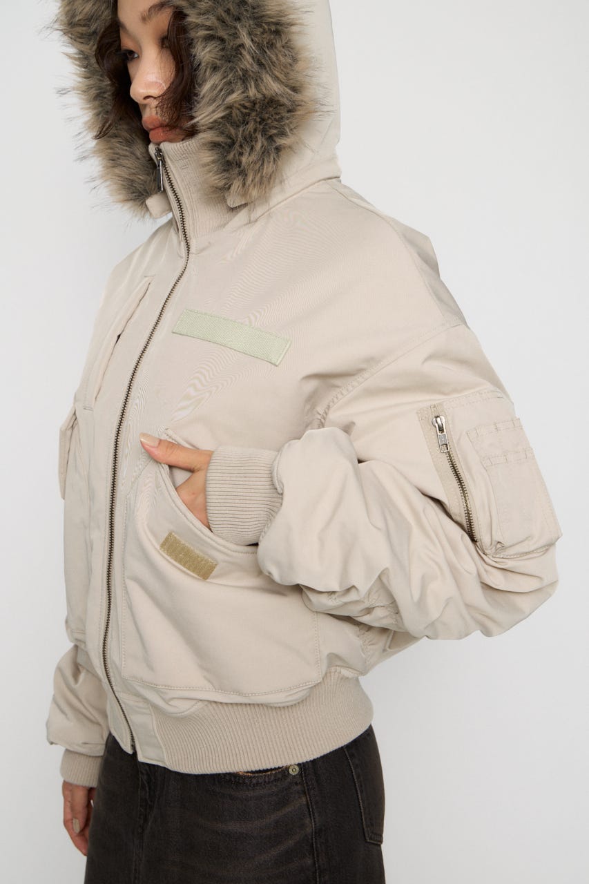 BIG POCKET 2WAY MA-1 IVOY FREE