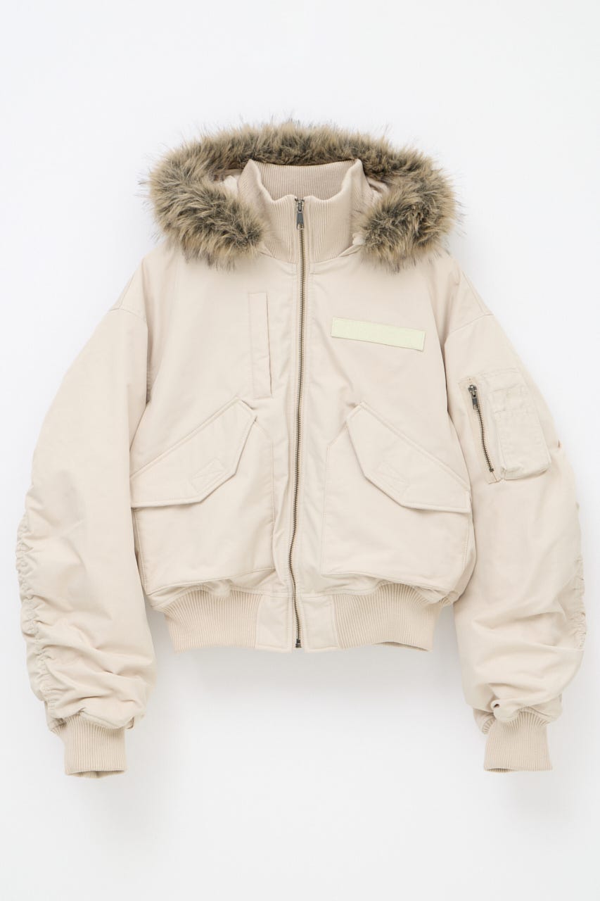 BIG POCKET 2WAY MA-1 IVOY FREE