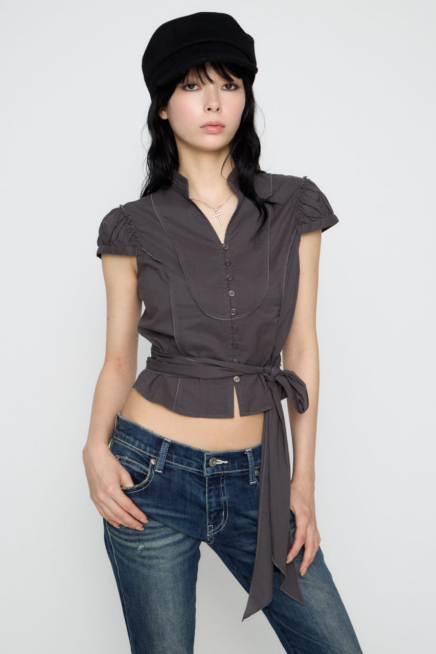 SOFT COTTON ブラウス C.GRY FREE