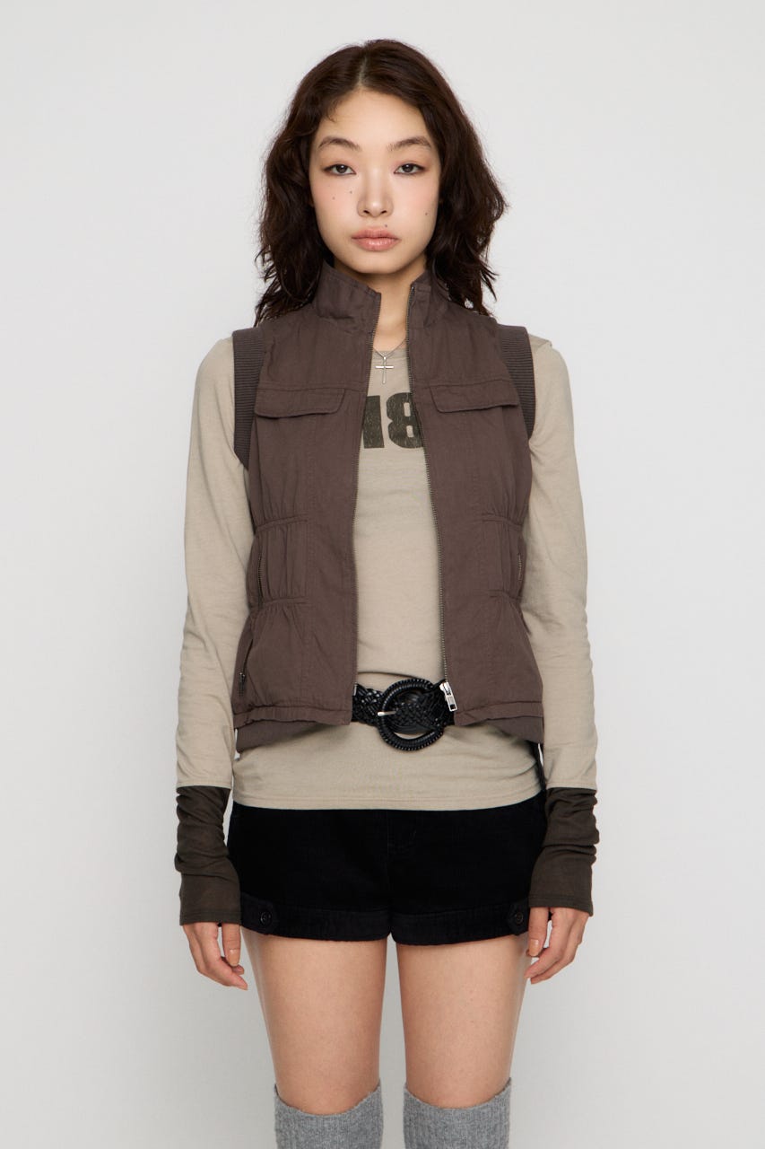 STITCH WASH ベスト C.GRY FREE
