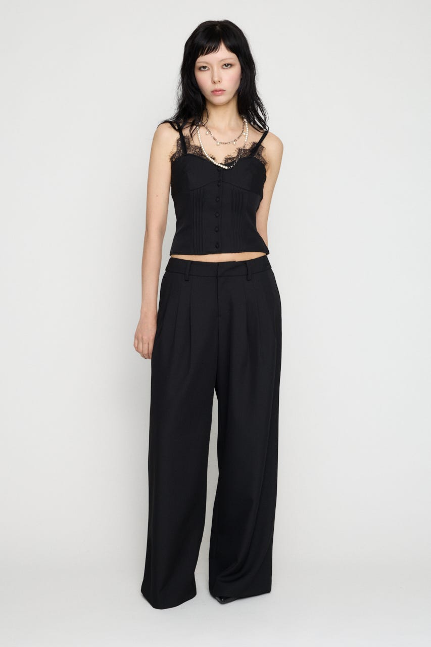 LACE LAYERED ビスチェ BLK S