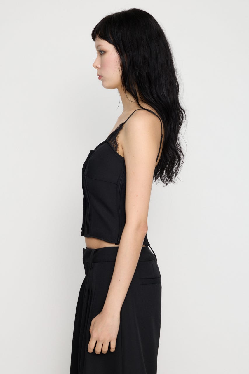 LACE LAYERED ビスチェ BLK S