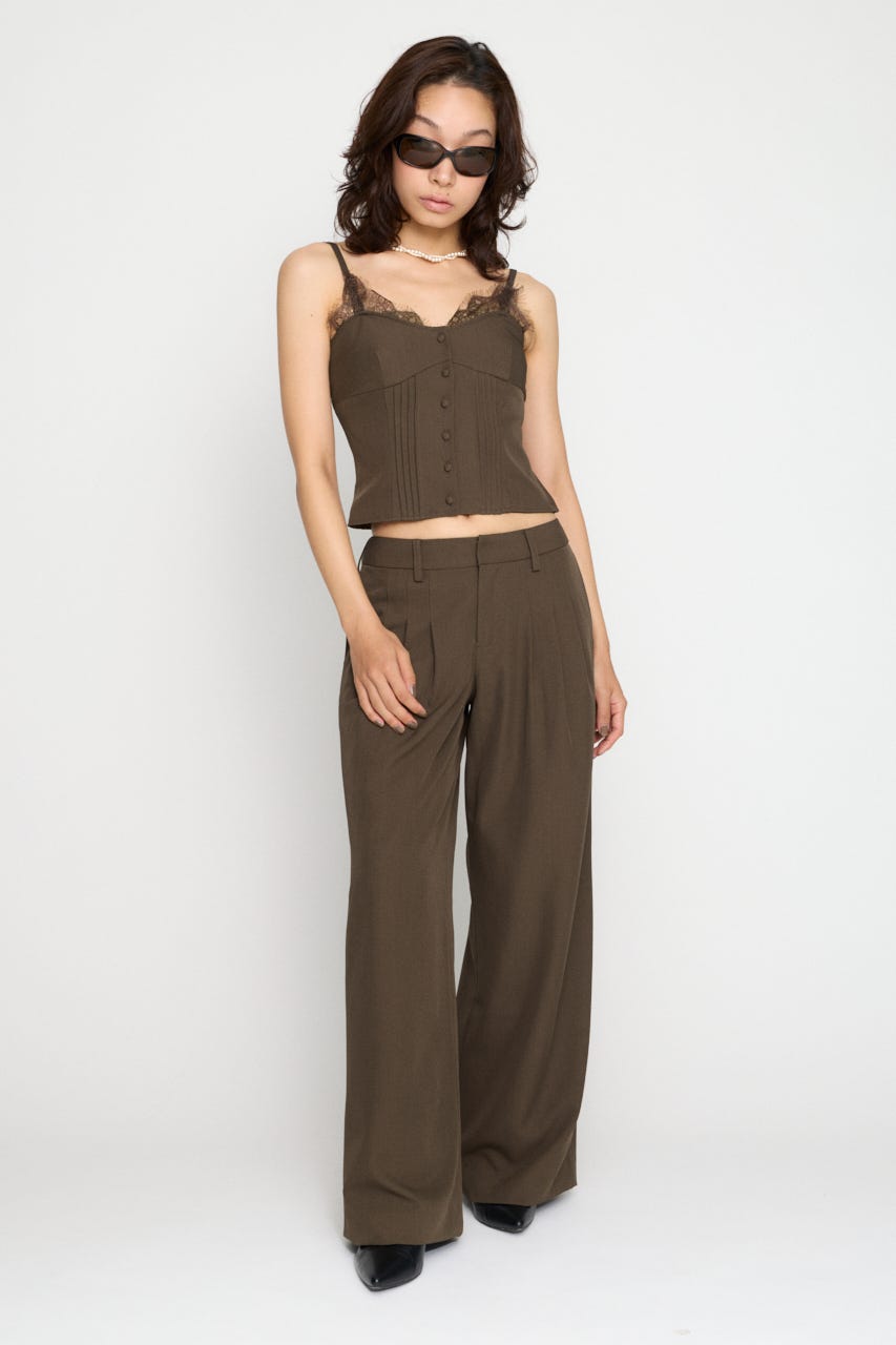 LACE LAYERED ビスチェ BRN S