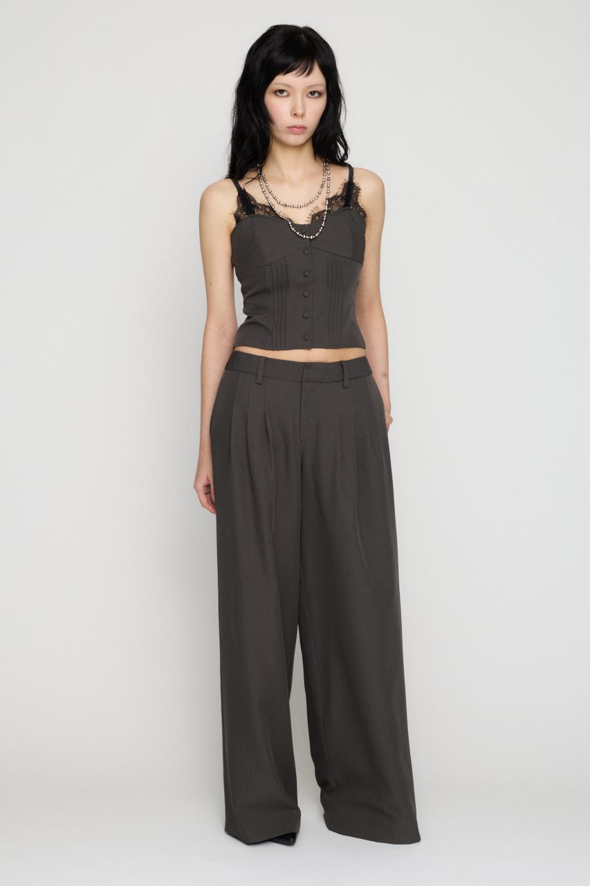 LACE LAYERED ビスチェ GRY S