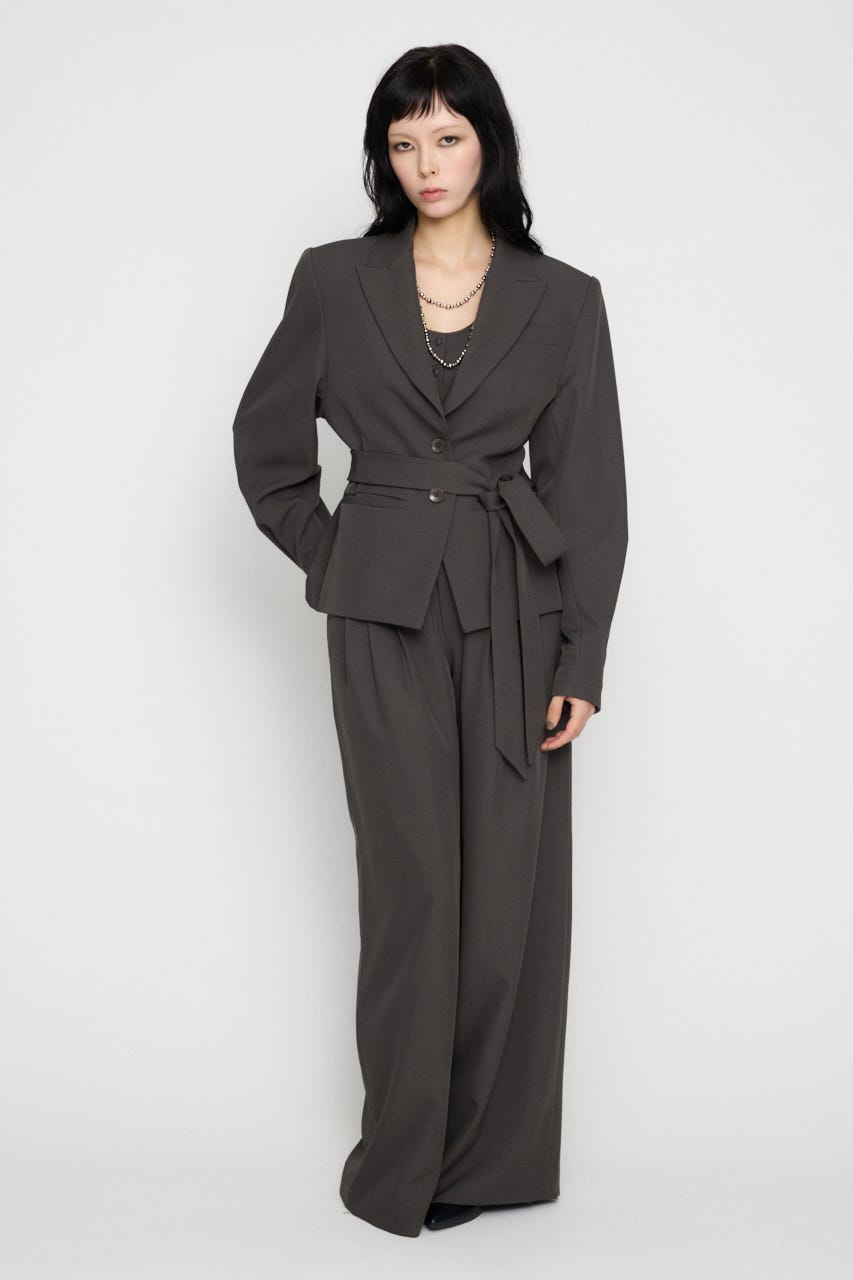 SHOULDER PAD WAIST SHAPE ジャケット GRY FREE