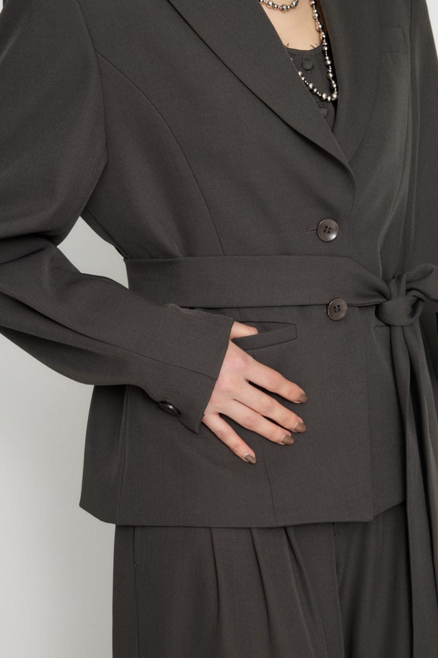 SHOULDER PAD WAIST SHAPE ジャケット GRY FREE