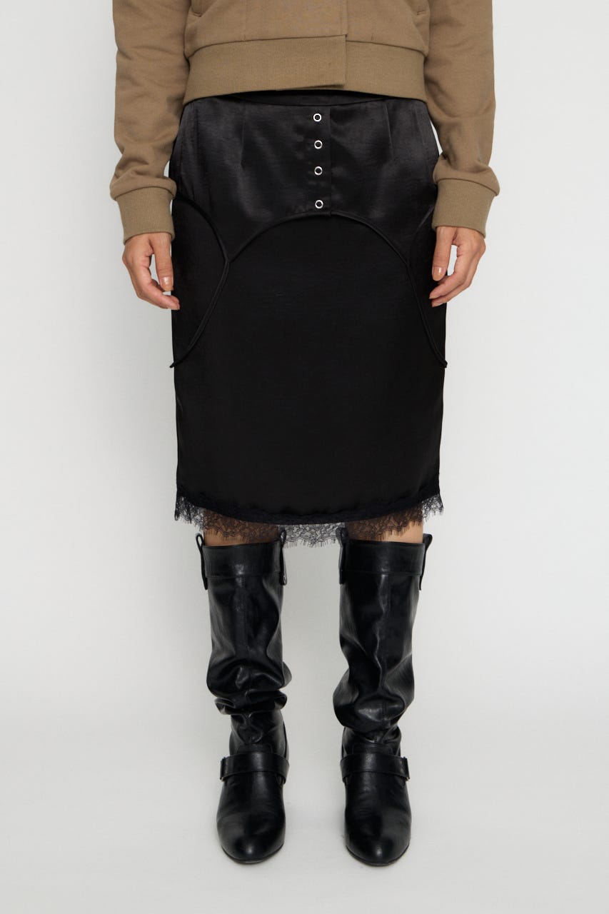 CAMI DOCKING SATIN スカート BLK M