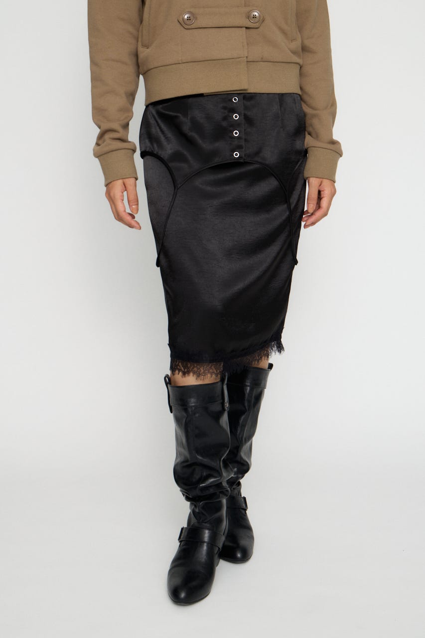 CAMI DOCKING SATIN スカート BLK M
