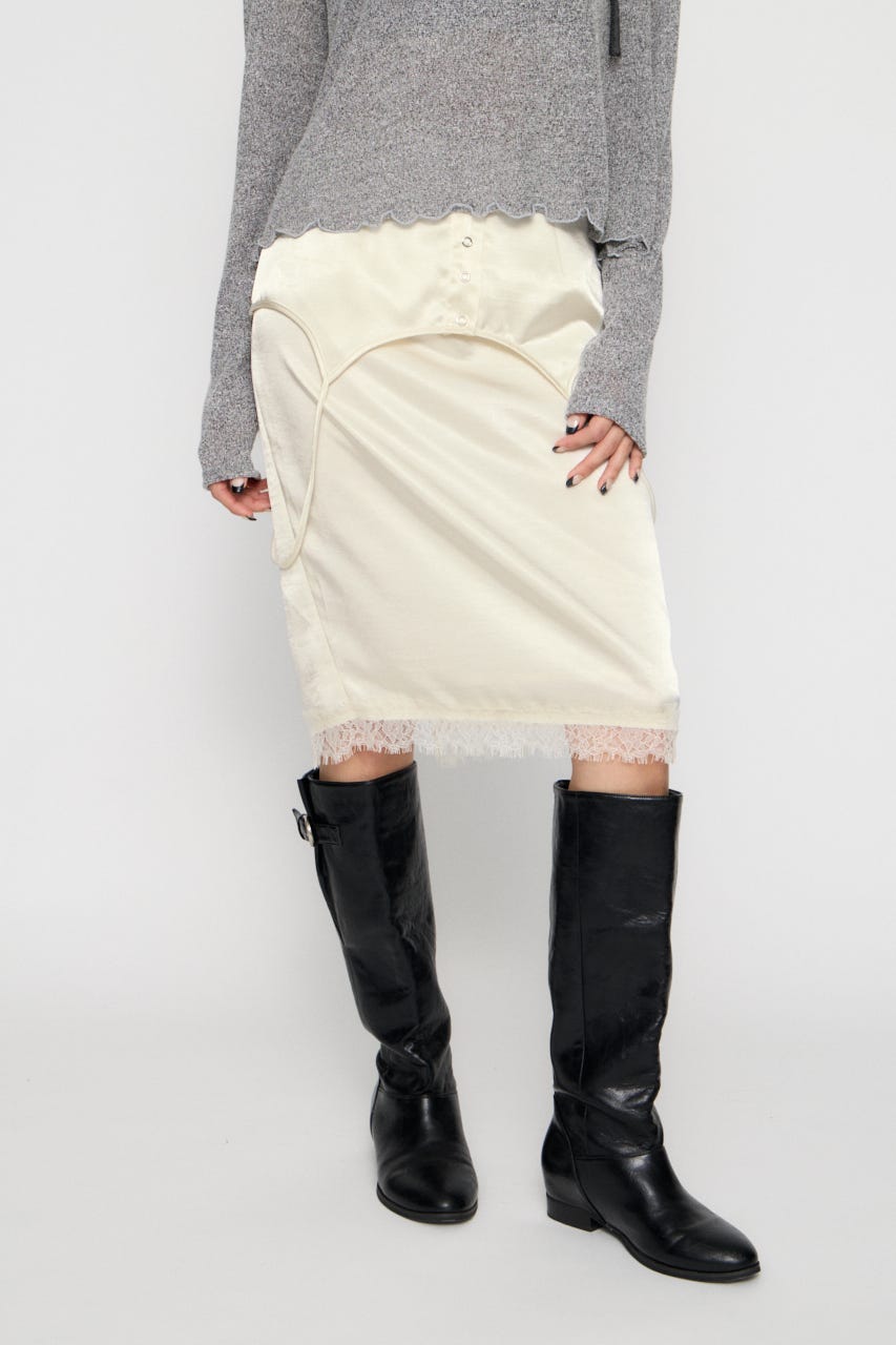 CAMI DOCKING SATIN スカート IVOY M