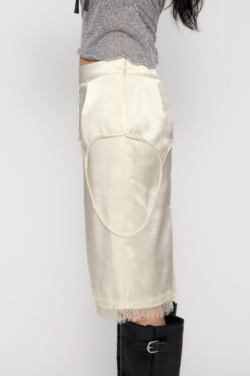 CAMI DOCKING SATIN スカート IVOY M