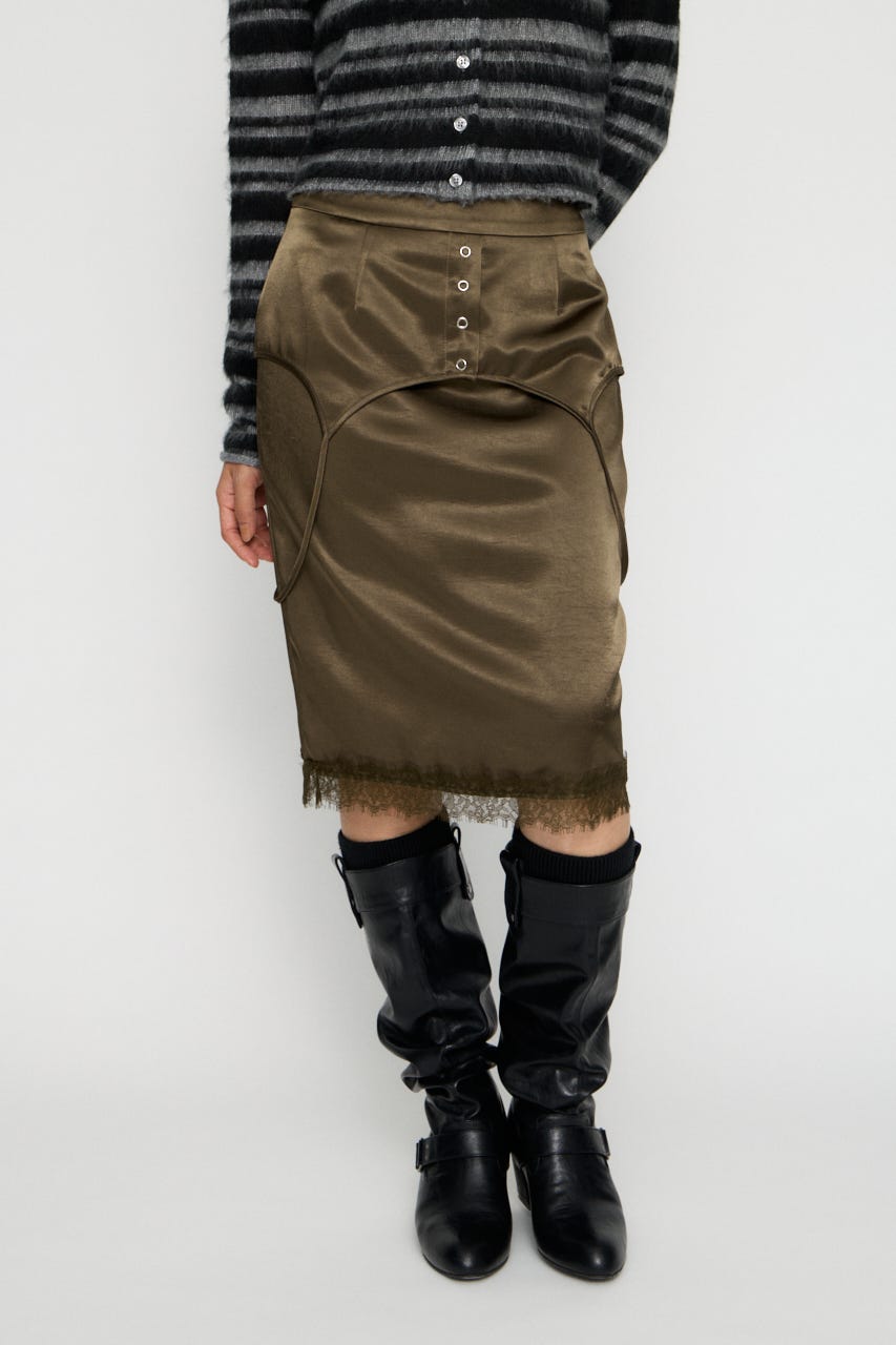 CAMI DOCKING SATIN スカート KHA M