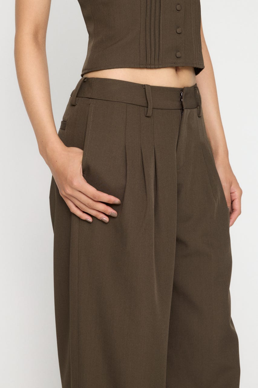 BASIC WIDE スラックス BRN XS
