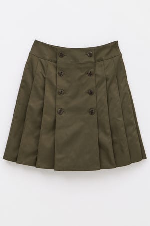 DOUBLE BUTTON PLEATS スカート