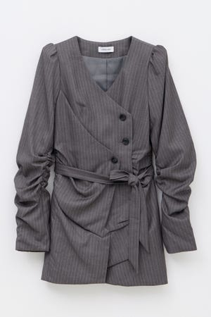 STRIPE NECK TIE ワンピース