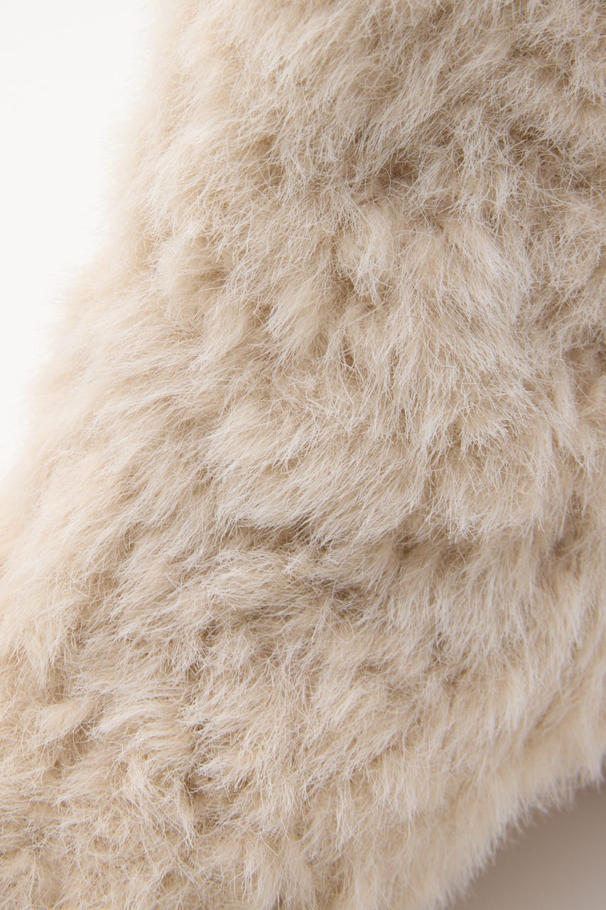 FAUX FUR SHORT ブーツ IVOY L