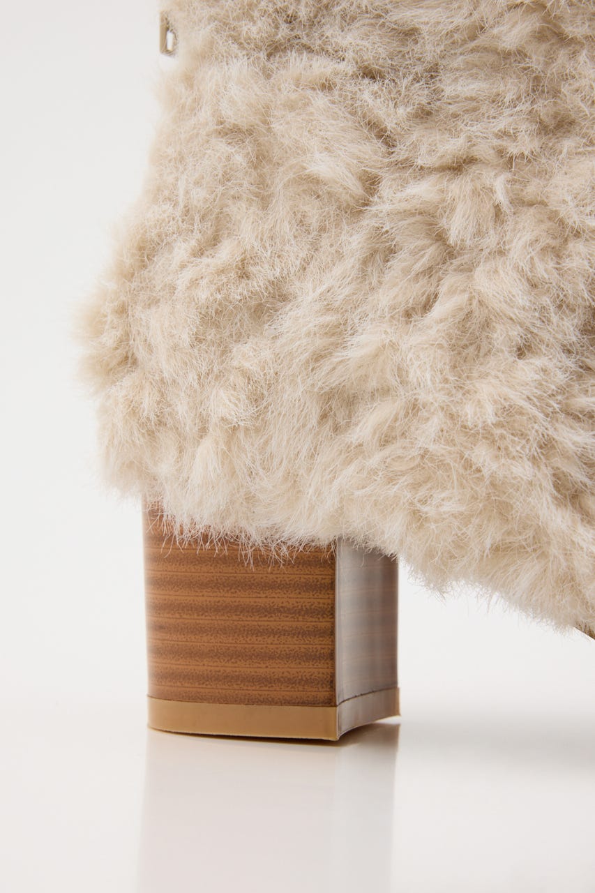 FAUX FUR SHORT ブーツ IVOY L