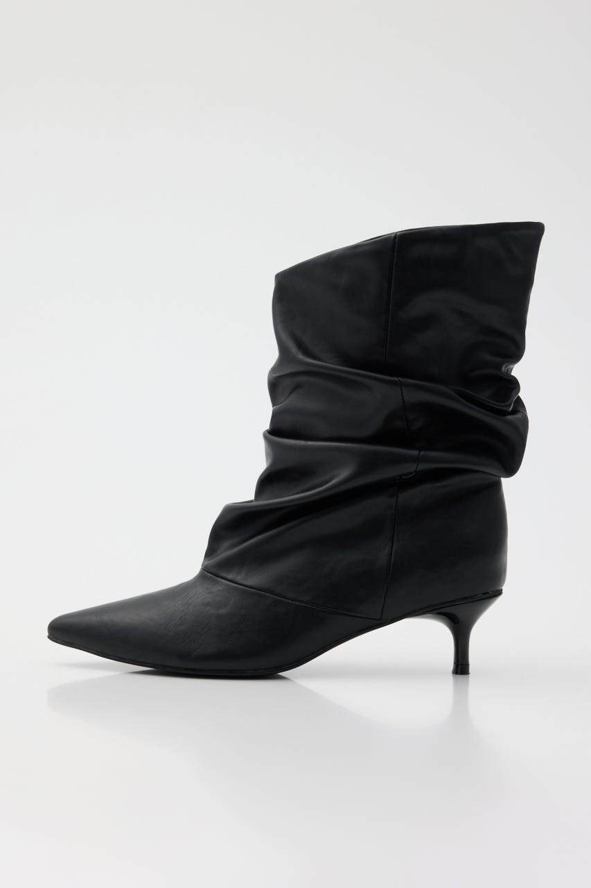 SCRUNCH POINTED ブーツ BLK S