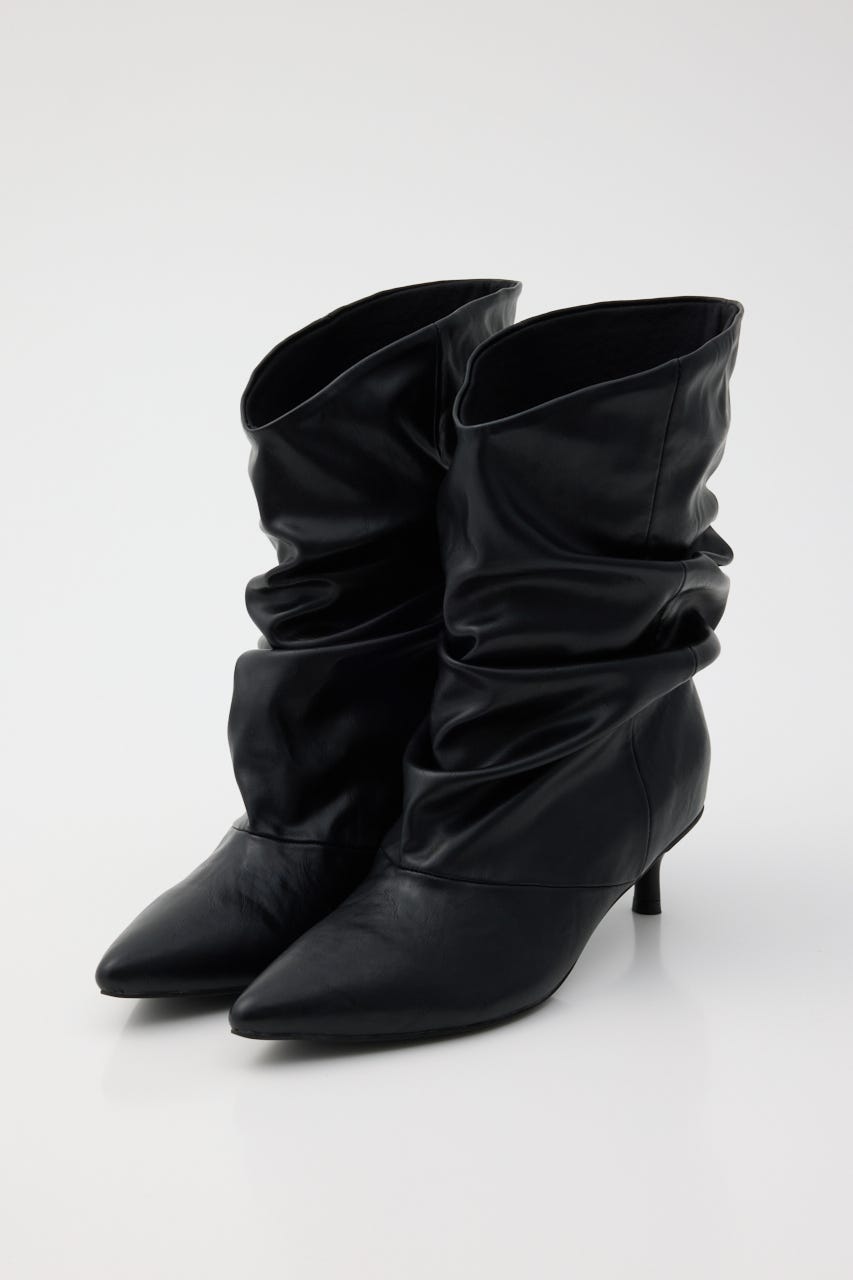 SCRUNCH POINTED ブーツ BLK S