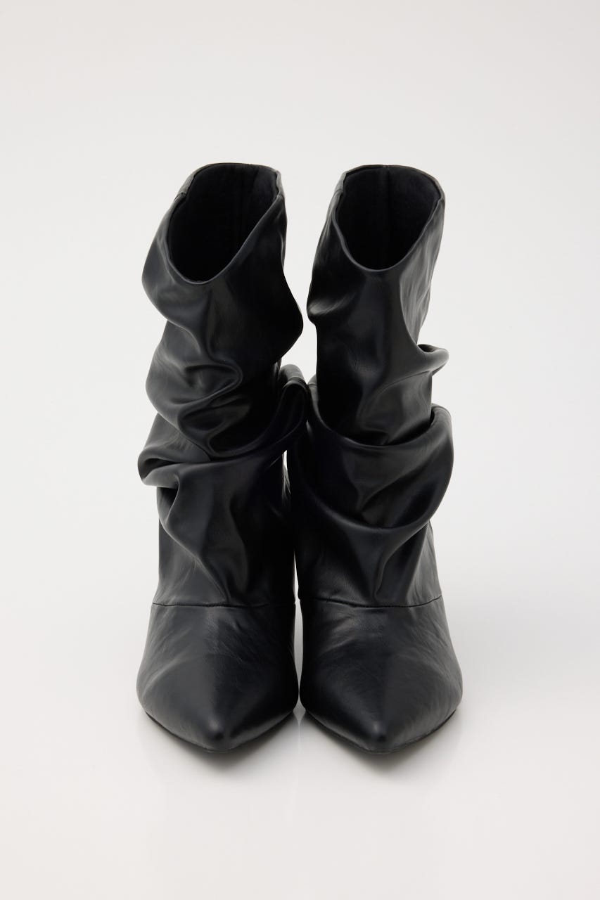 SCRUNCH POINTED ブーツ BLK S