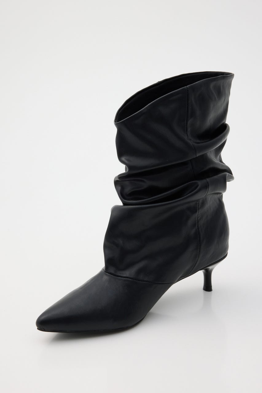 SCRUNCH POINTED ブーツ BLK S