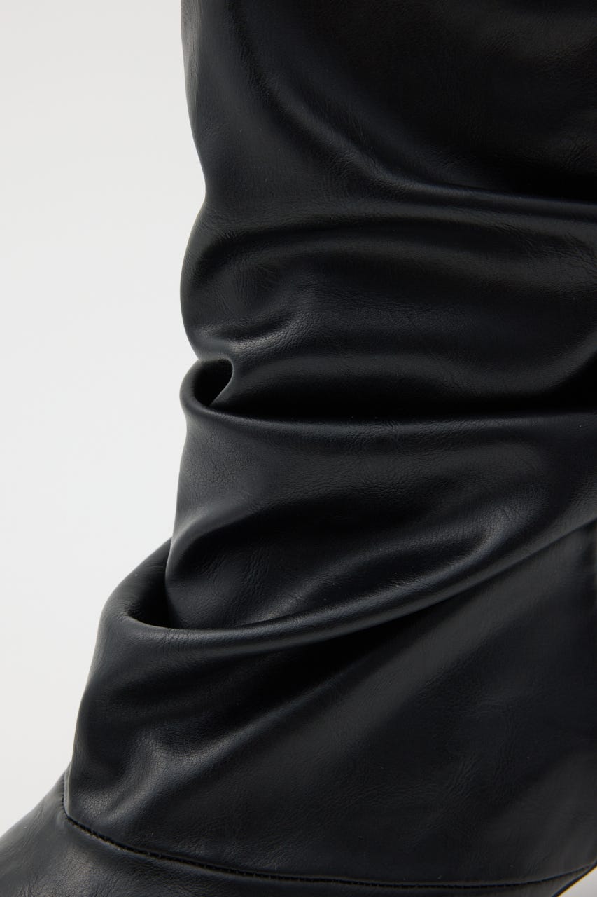 SCRUNCH POINTED ブーツ BLK S
