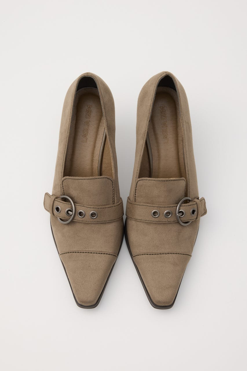 BELTED SUEDE LIKE パンプス BEG M