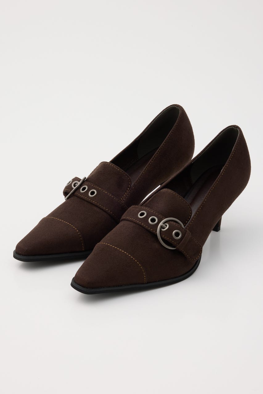 BELTED SUEDE LIKE パンプス BRN S