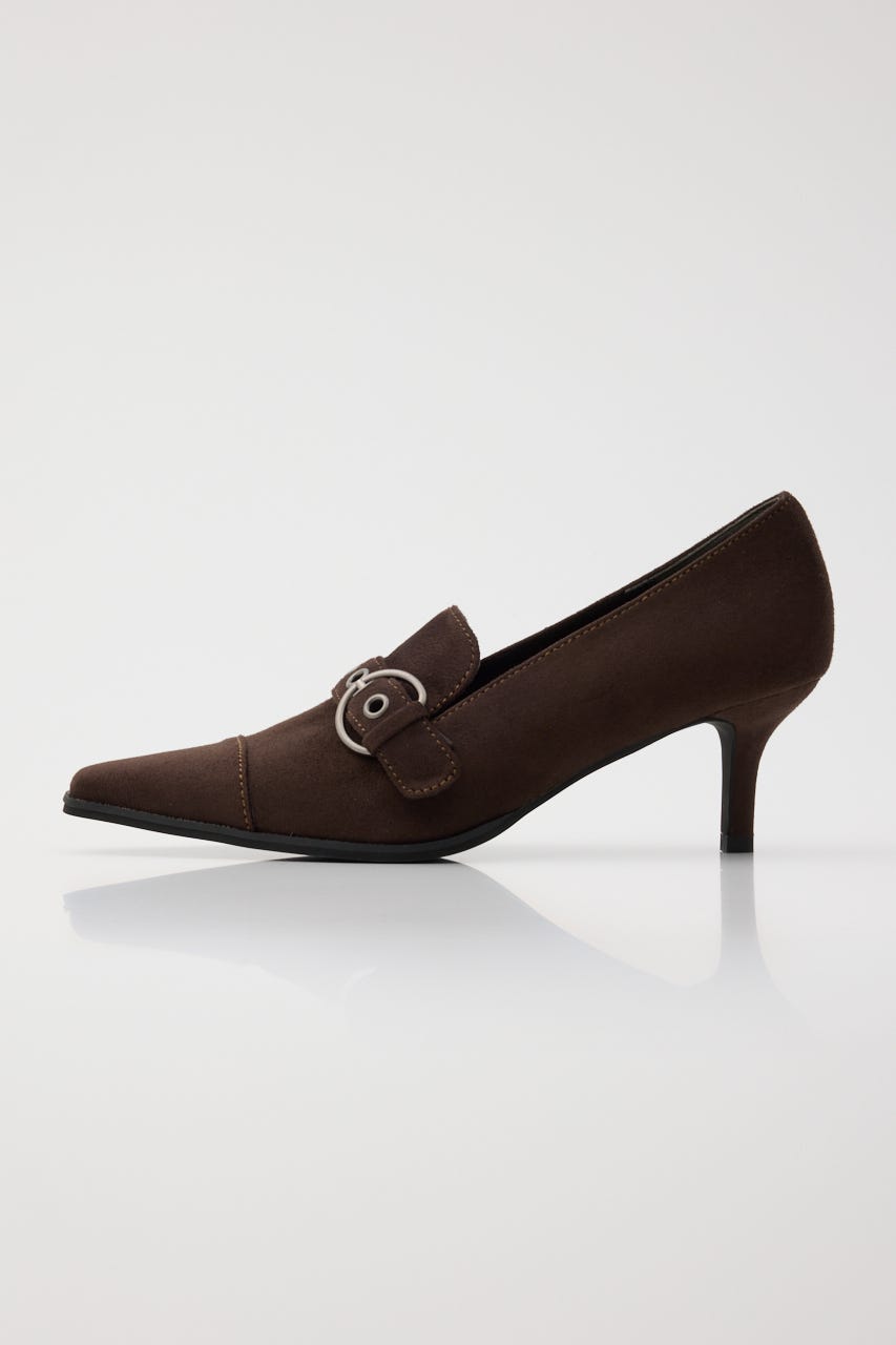 BELTED SUEDE LIKE パンプス BRN S