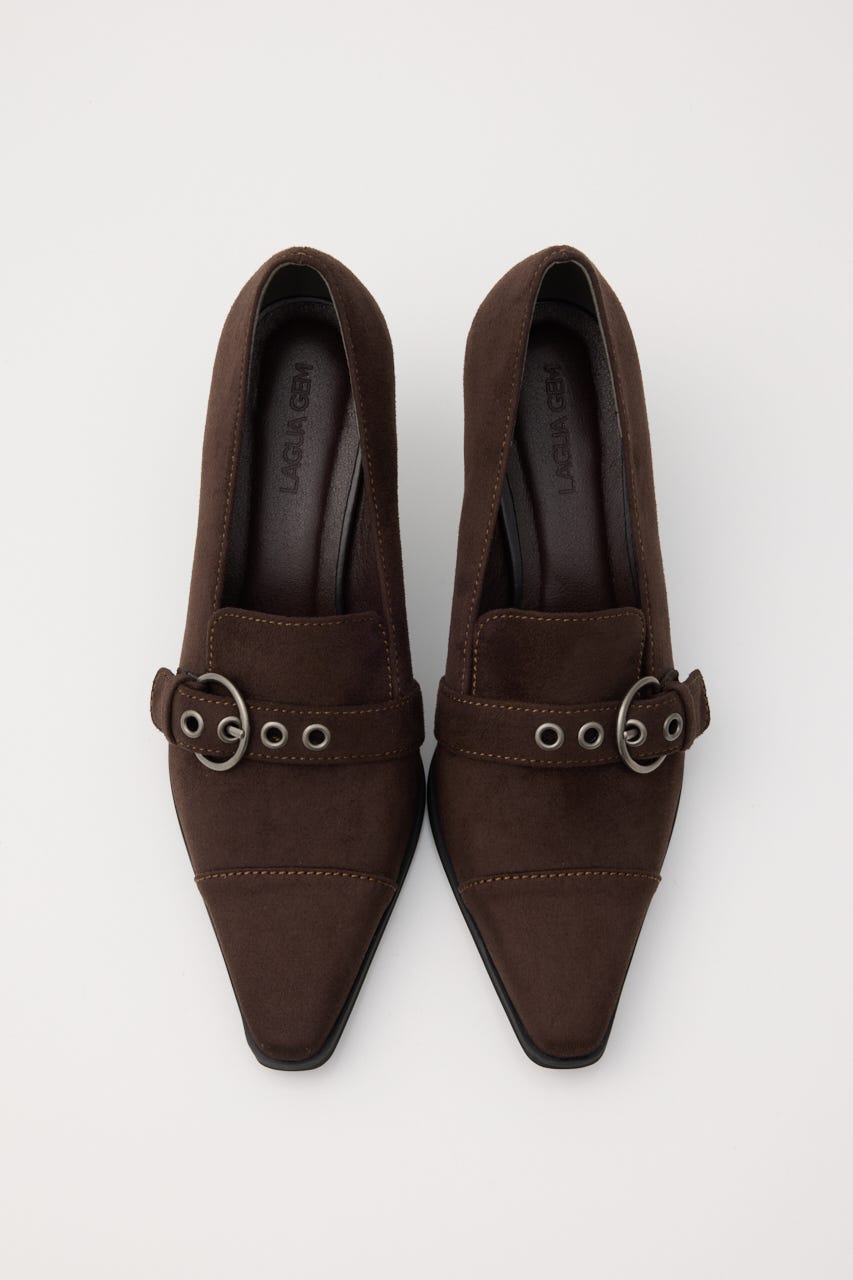 BELTED SUEDE LIKE パンプス BRN S