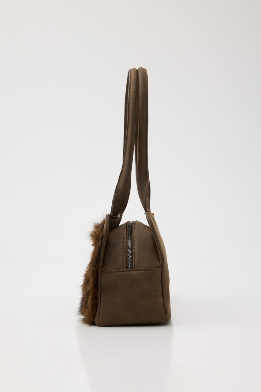 FAUX FUR BOSTON バッグ BRN FREE