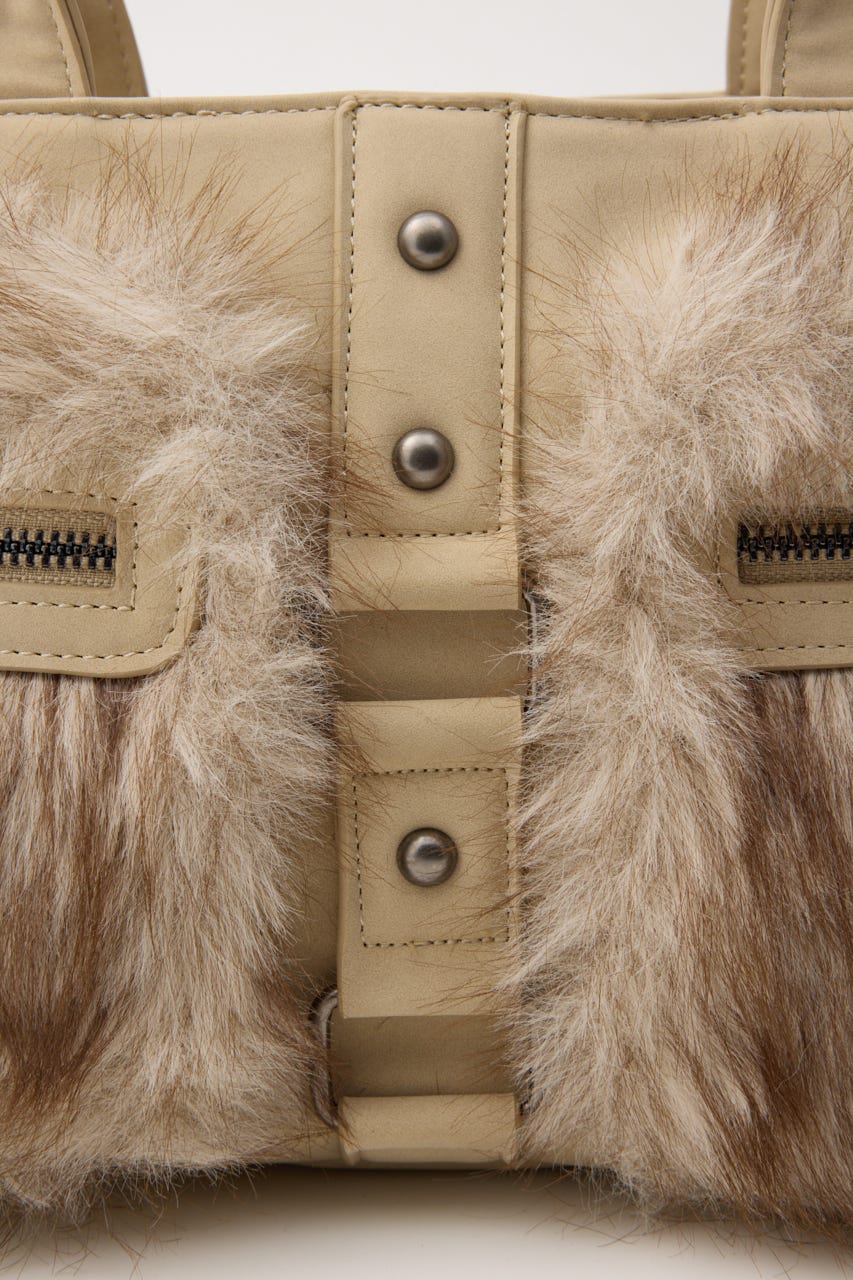 FAUX FUR BOSTON バッグ IVOY FREE