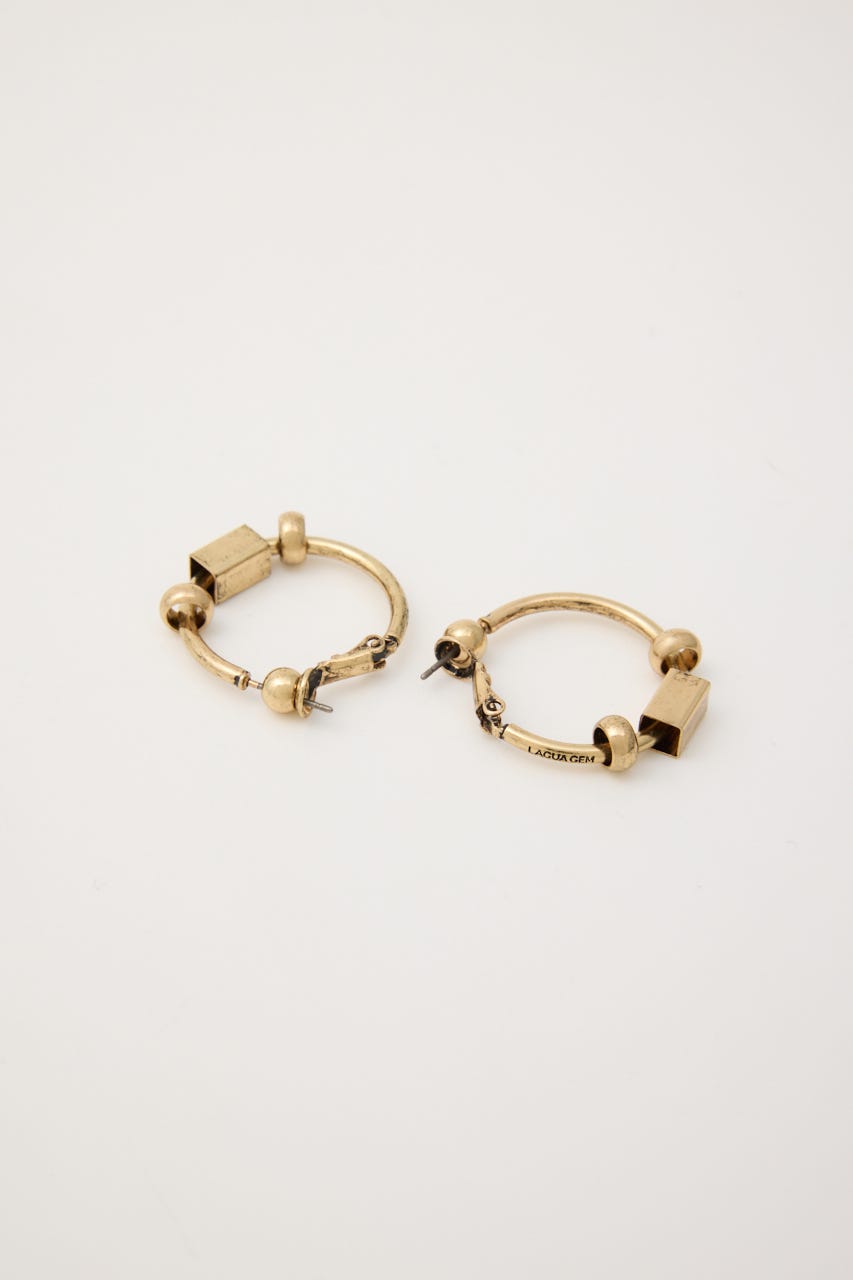 MANY PARTS HOOP ピアス GLD FREE