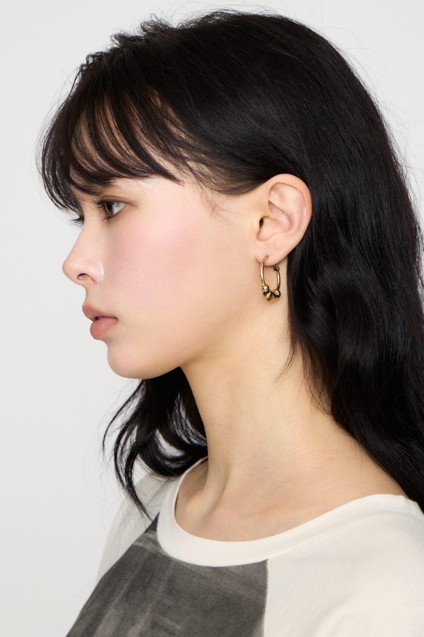 MANY PARTS HOOP ピアス GLD FREE