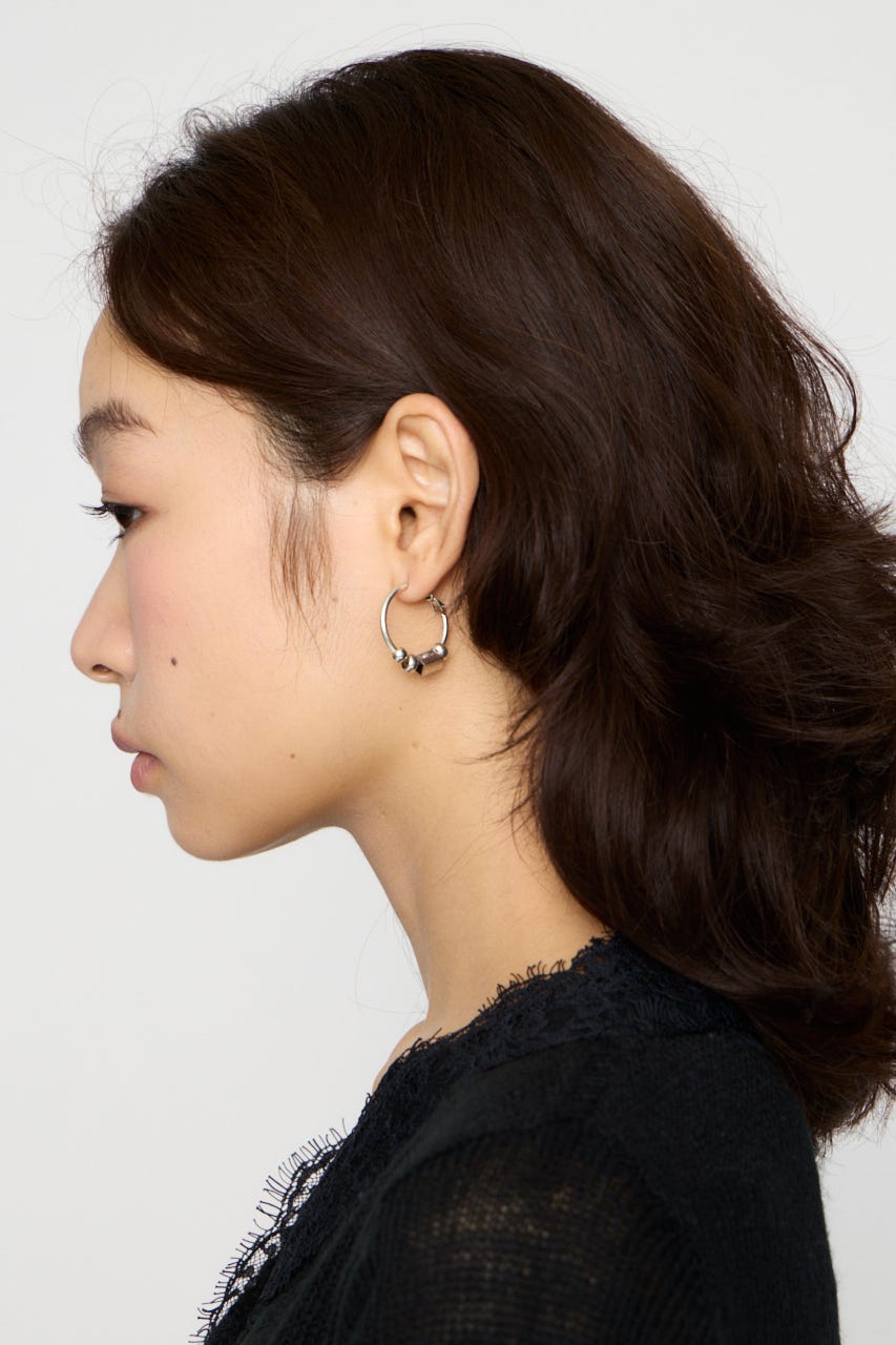 MANY PARTS HOOP ピアス SLV FREE