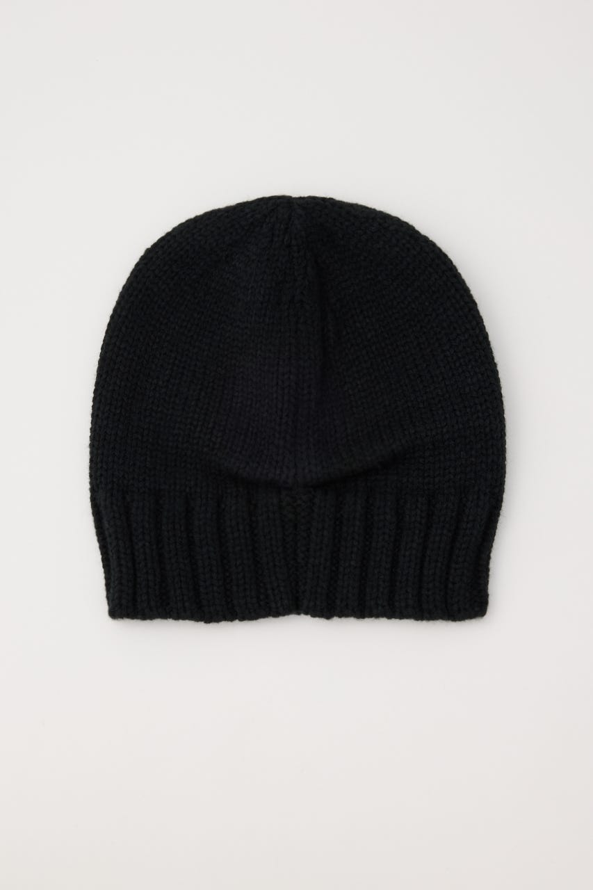 SIDE BUTTON LOOSEY KNIT キャップ BLK FREE