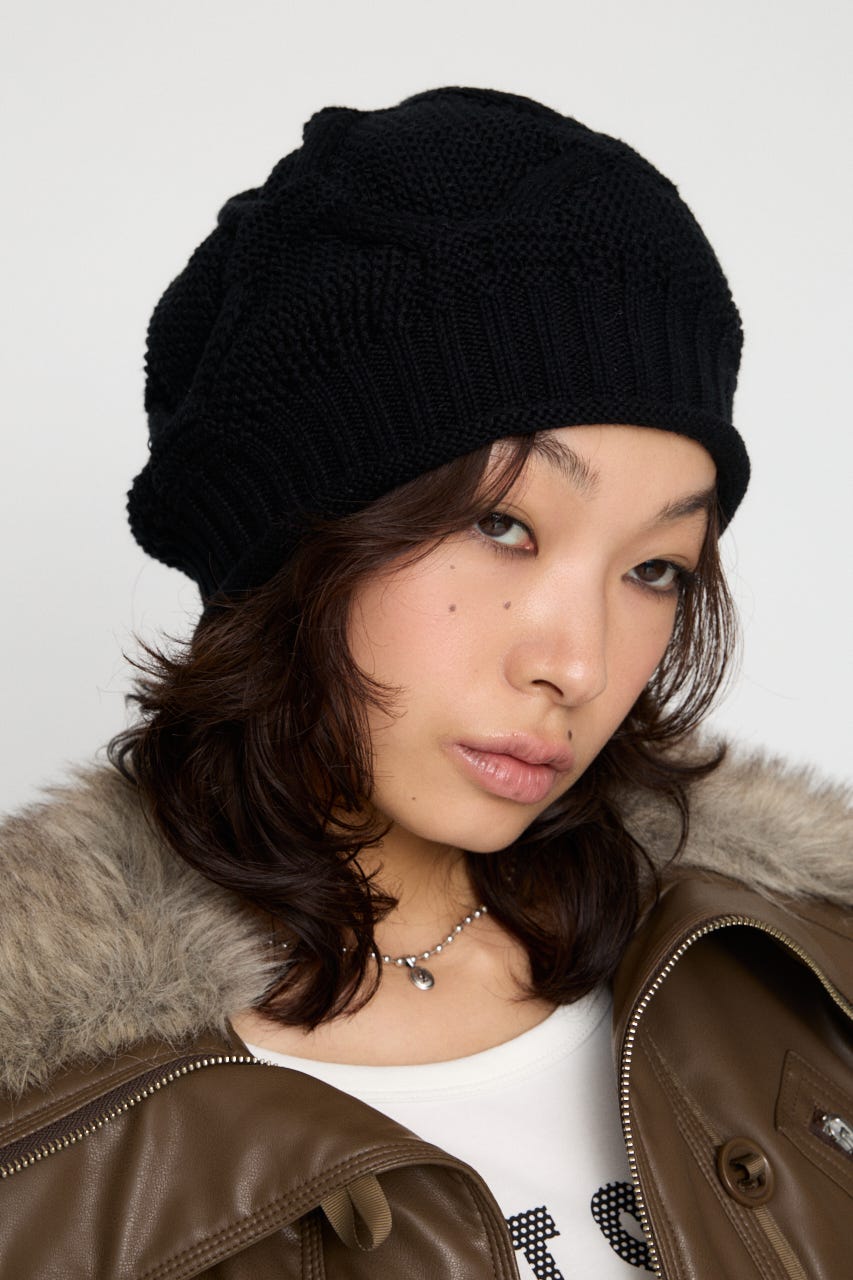 LOOSEY KNIT ビーニー BLK FREE
