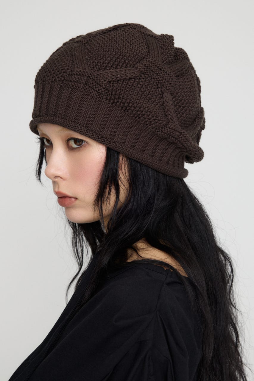 LOOSEY KNIT ビーニー BRN FREE