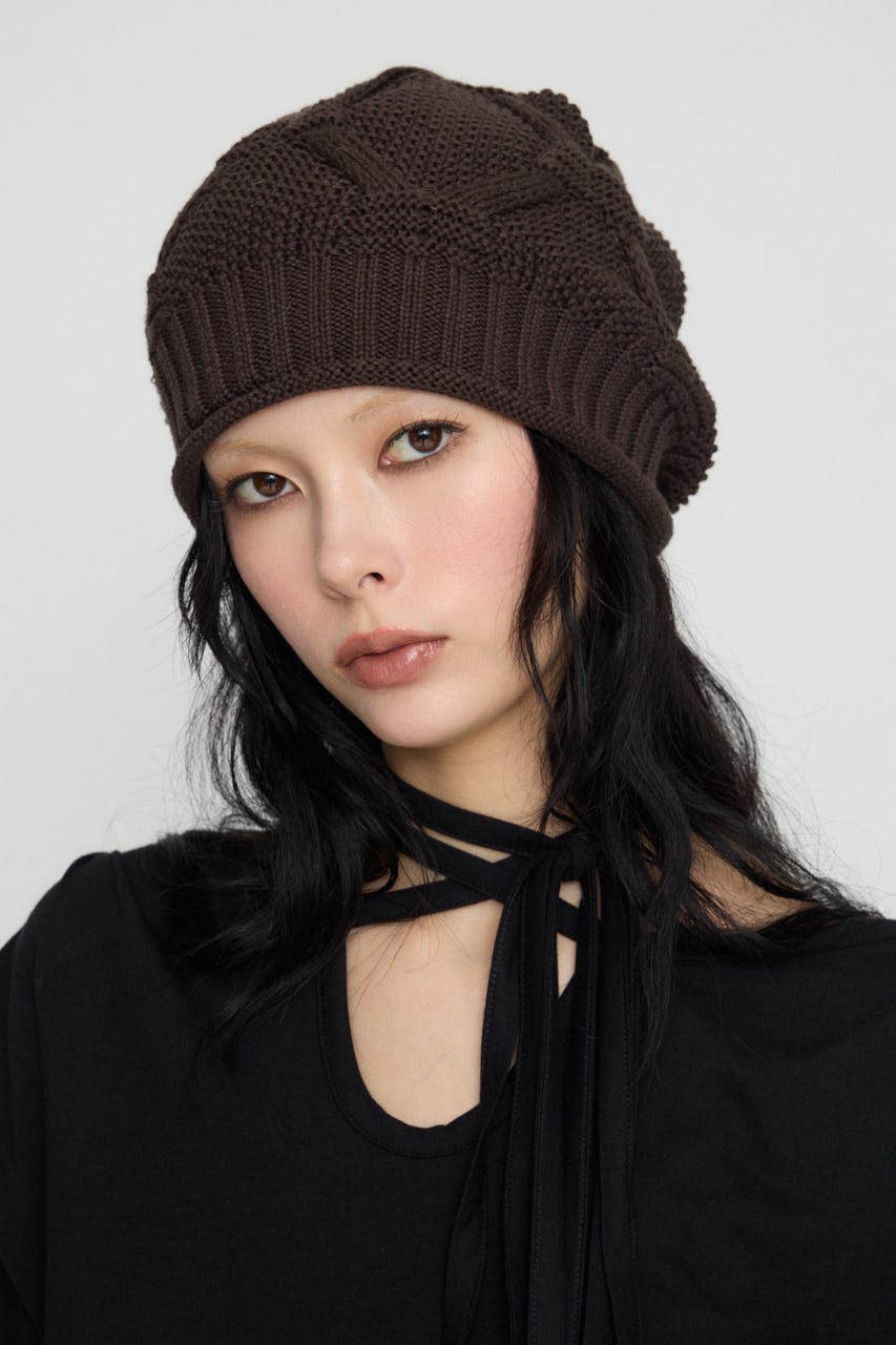 LOOSEY KNIT ビーニー BRN FREE