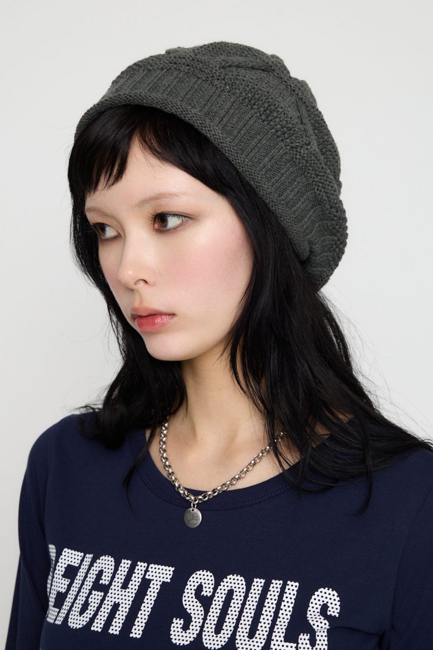 LOOSEY KNIT ビーニー GRY FREE