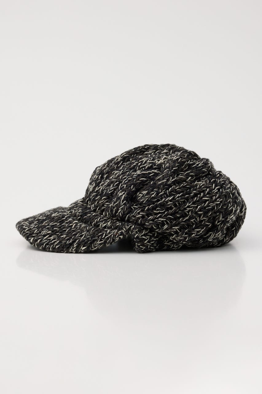 LOOSEY MIX KNIT キャスケット BLK FREE