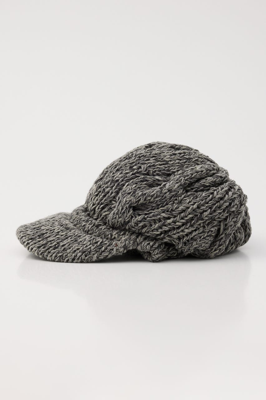 LOOSEY MIX KNIT キャスケット GRY FREE