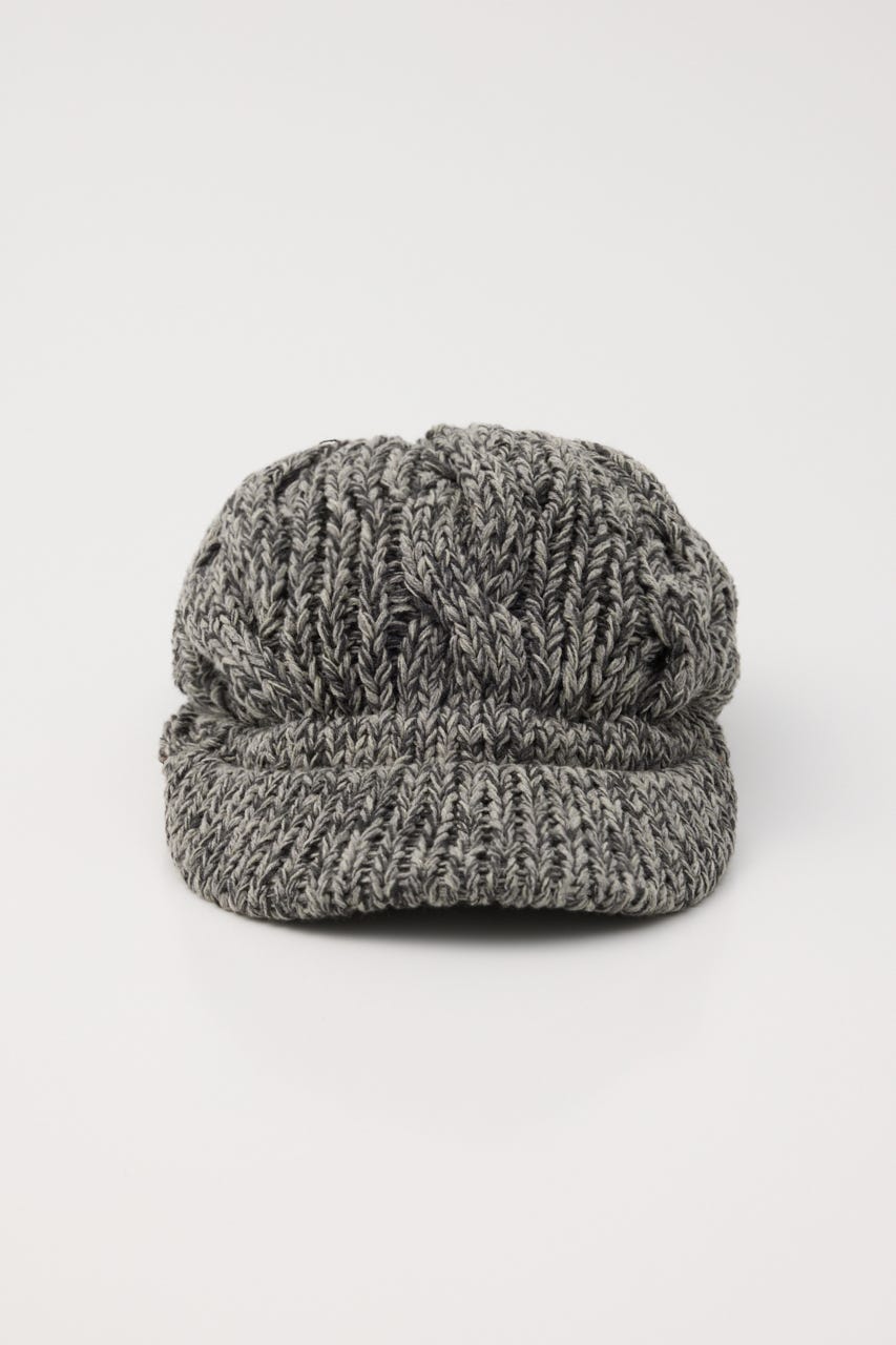 LOOSEY MIX KNIT キャスケット GRY FREE