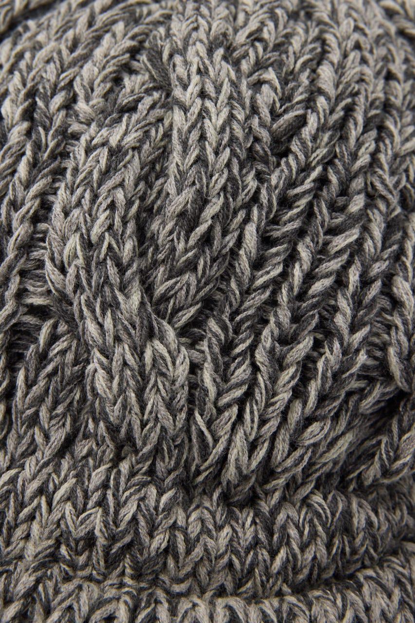 LOOSEY MIX KNIT キャスケット GRY FREE