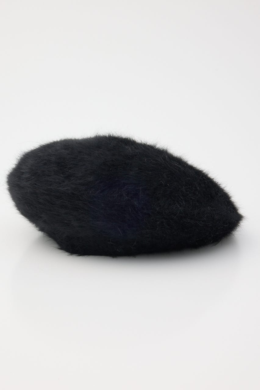 FLUFFY KNIT ベレー BLK FREE