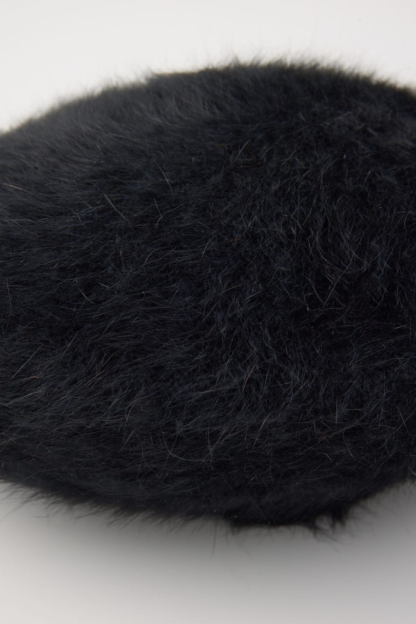 FLUFFY KNIT ベレー BLK FREE