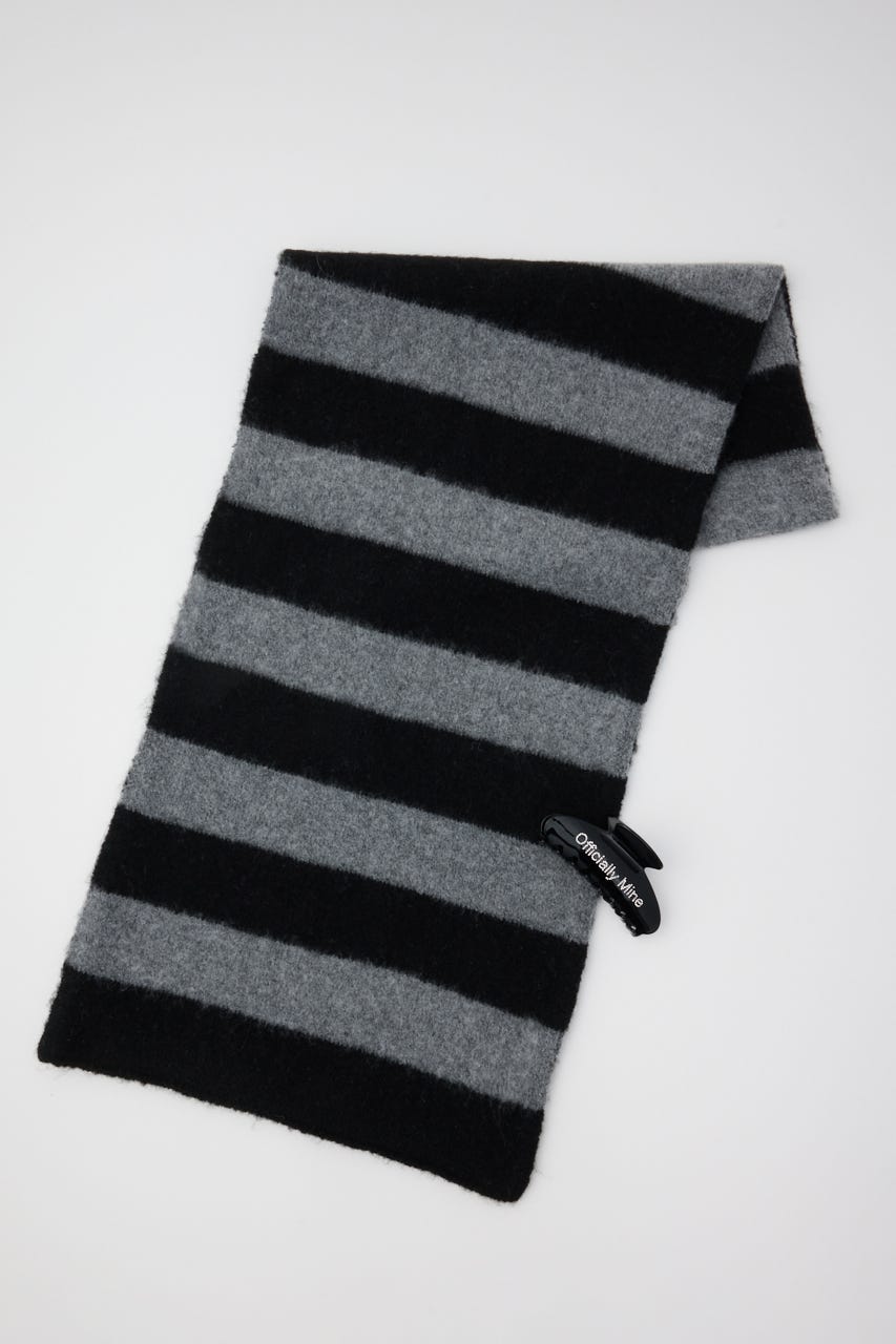 SOFT FLUFFY STOLE CLIP SET GRY FREE