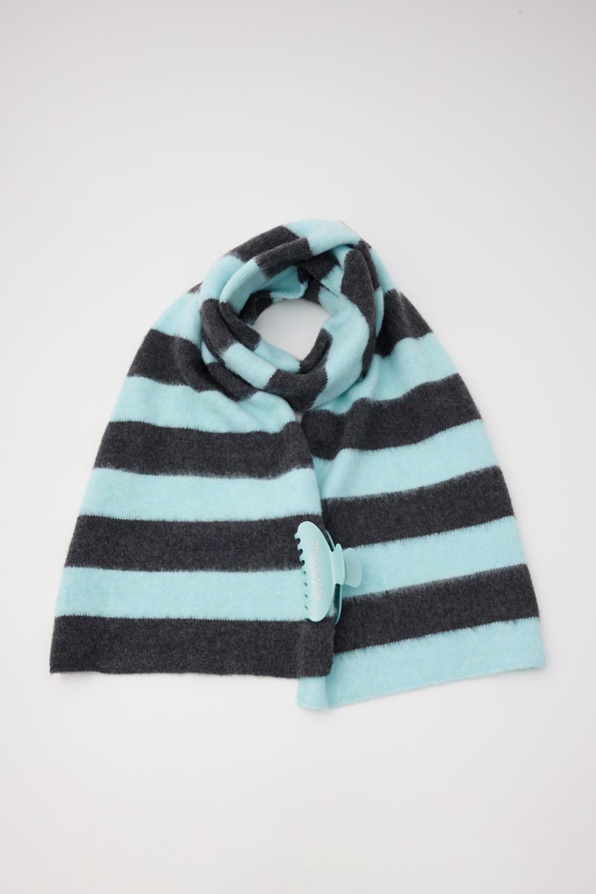 SOFT FLUFFY STOLE CLIP SET L/BLU FREE