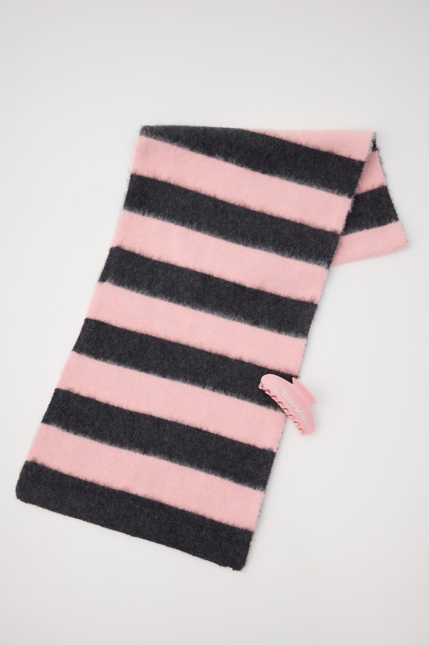 SOFT FLUFFY STOLE CLIP SET PNK FREE
